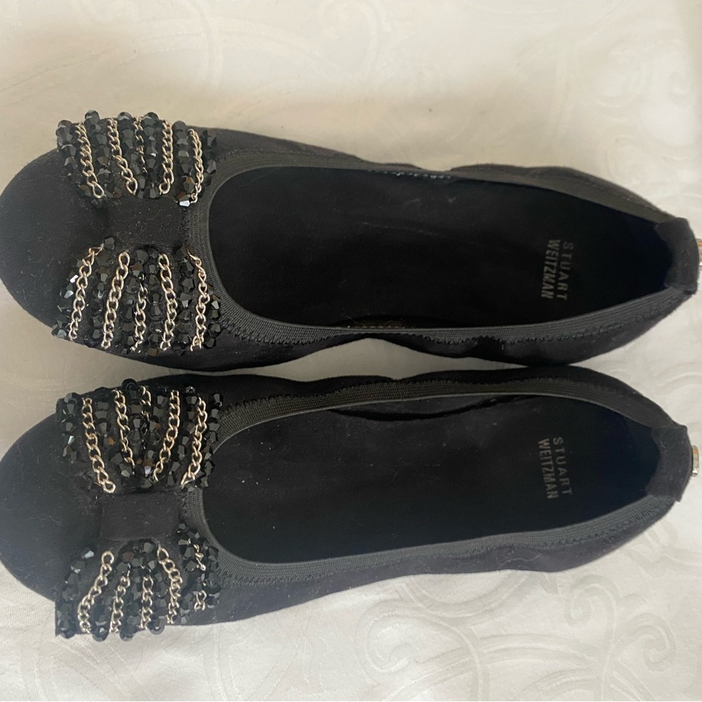 Stuart Weitzman women’s size 4 black suede flats